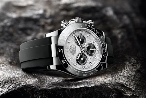 rolex daytona black leather band|rolex daytona meteorite white gold.